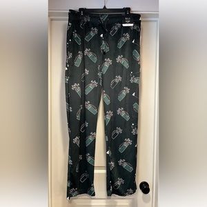 Golf Theme Pajama Pant Large Green Light Weight Soft Touch Cozy New Tag ADTN